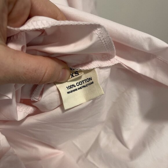 Parke Pink Cotton Long Sleeve Button Front Polo Romper Size XS - Picture 3 of 7